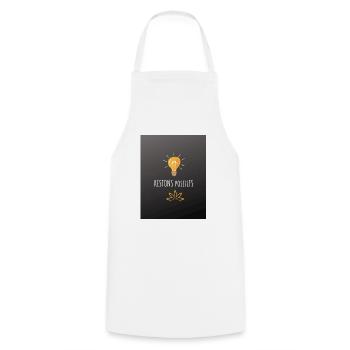 Restons positifs - Tablier de cuisine - blanc - Devant - AI Model Male 185 dark (185cm)