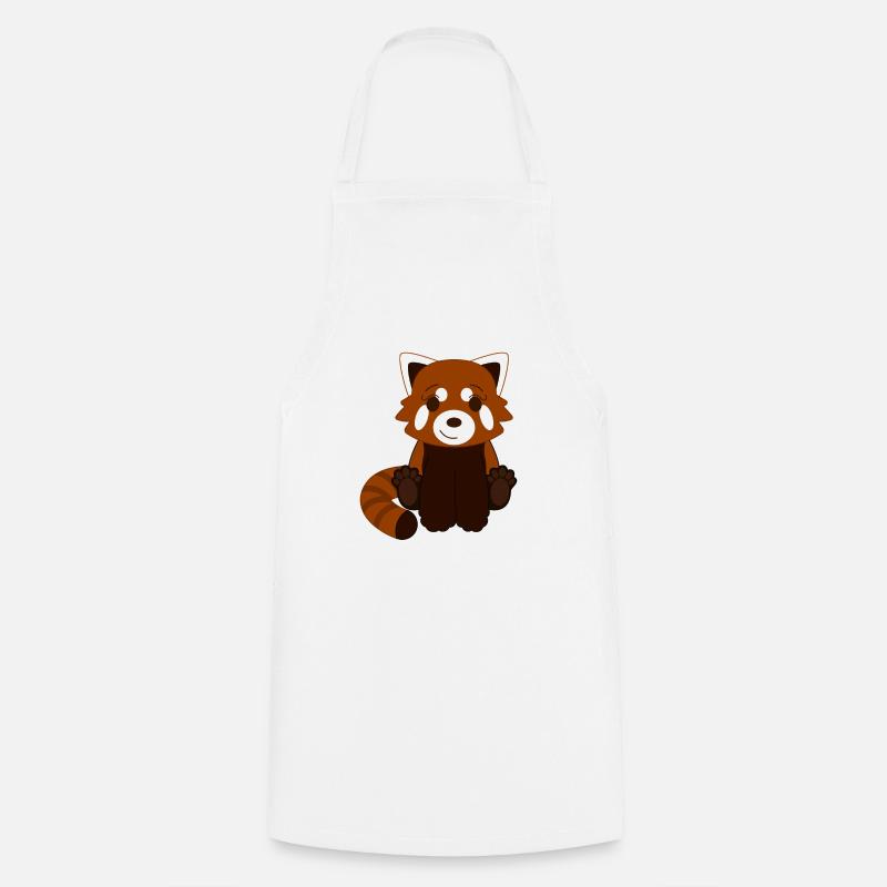 Panda roux - Tablier de cuisine - blanc