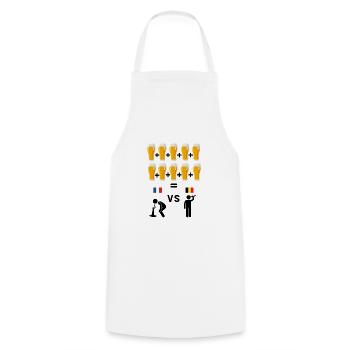 bière - Tablier de cuisine - blanc - Devant - AI Model Male 185 dark (185cm)