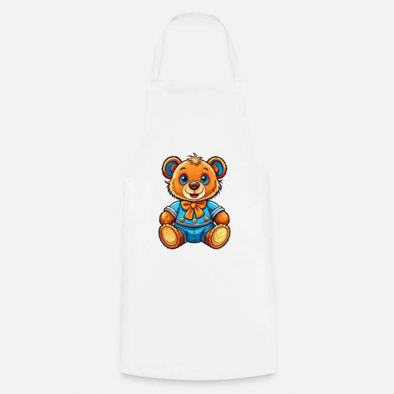 Pretty Teddy - Cooking Apron - white