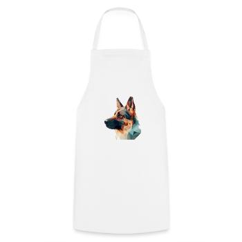 CHIEN DE BERGER - Tablier de cuisine - blanc - Devant - AI Model Male 185 dark (185cm)