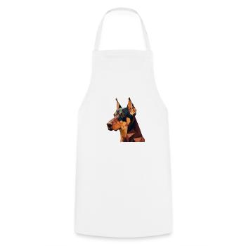 DOBERMANN - Kochschürze - Weiß - Vorne - AI Model Male 185 dark (185cm)