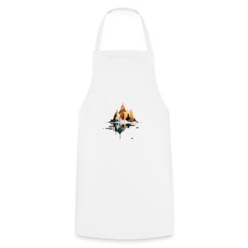 SURREAL - Cooking Apron - white - Front - AI Model Male 185 dark (185cm)