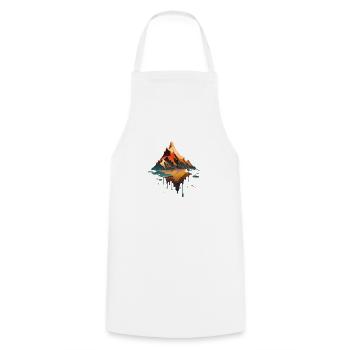 SURREAL - Cooking Apron - white - Front - AI Model Male 185 dark (185cm)