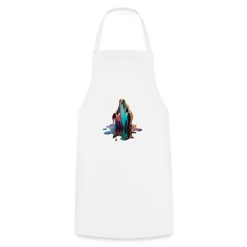 DRIPPY - Cooking Apron - white - Front - AI Model Male 185 dark (185cm)