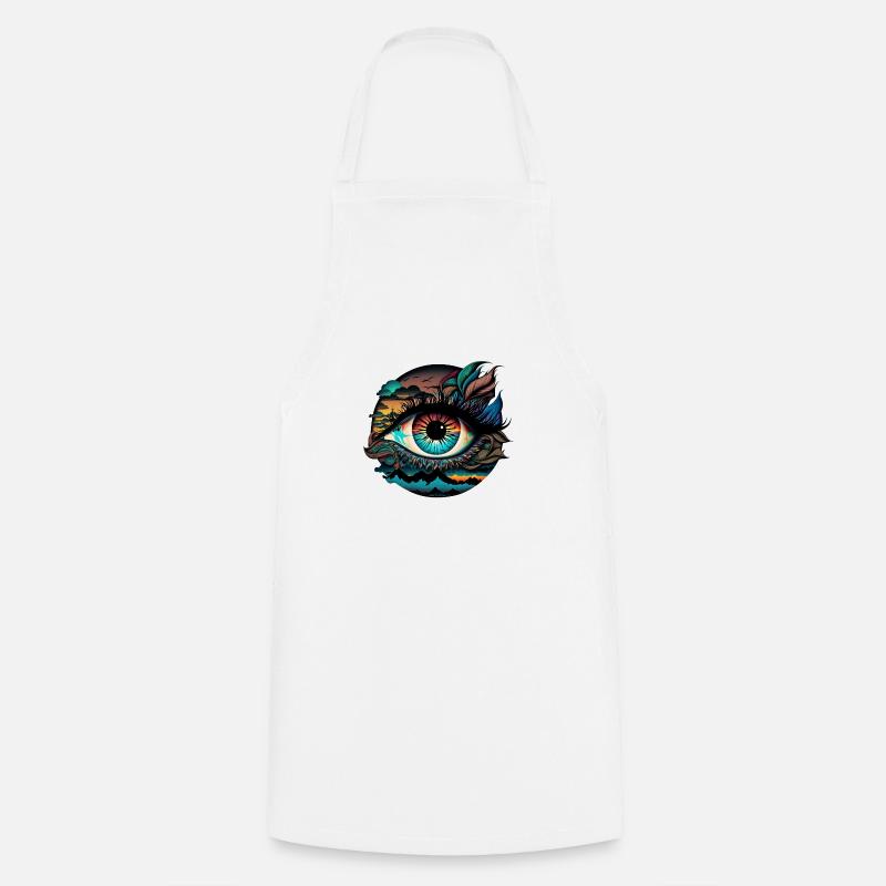 TRIPPY AUGE - Kochschürze - Weiß