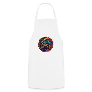 TRIPPY EYE - Cooking Apron - white - Front - AI Model Male 185 dark (185cm)