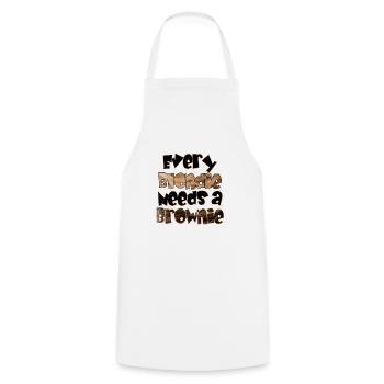 Every blondie needs a brownie 1 - Cooking Apron - white - Front - AI Model Male 185 dark (185cm)