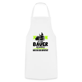 Ist der Bauer ruiniert Demostration Protest - Kochschürze - Weiß - Vorne - AI Model Male 185 dark (185cm)