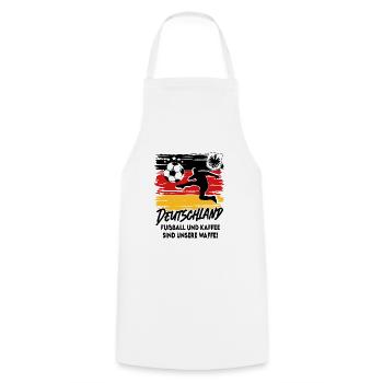 Fußball Deutschland Fussball Fan Kaffee - Kochschürze - Weiß - Vorne - AI Model Male 185 dark (185cm)