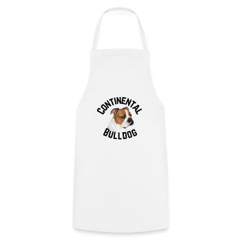 Continental Bulldog - Kochschürze - Weiß - Vorne - AI Model Male 185 dark (185cm)