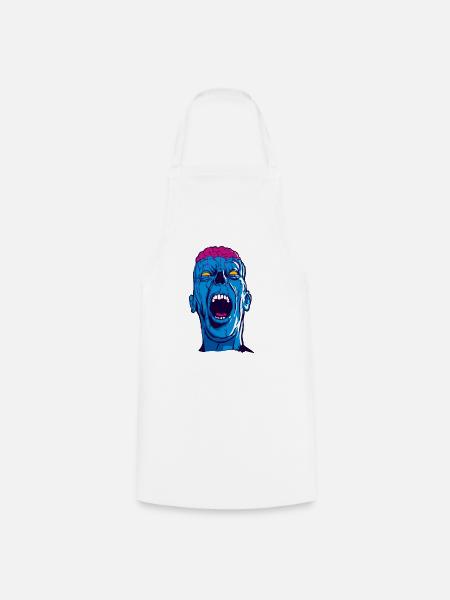 Screaming Zombie - Kochschürze - Weiß