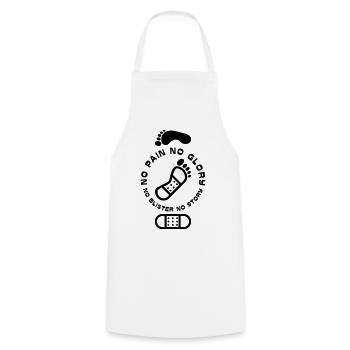 No Pain No Glory XXXIX 039 Noir - Tablier de cuisine - blanc - Devant - AI Model Male 185 dark (185cm)