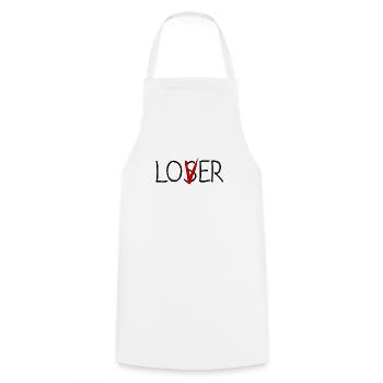 Loser-Liebhaber - Kochschürze - Weiß - Vorne - AI Model Male 185 dark (185cm)