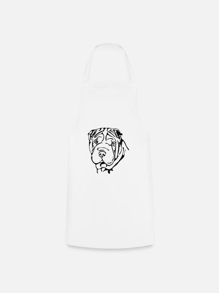 SHAR PEI chien Shar-Pei Wilsigns chien - Tablier de cuisine - blanc