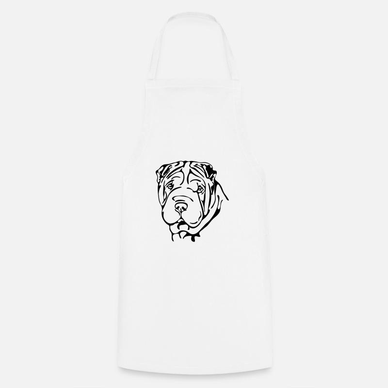 SHAR PEI chien Shar-Pei Wilsigns chien - Tablier de cuisine - blanc