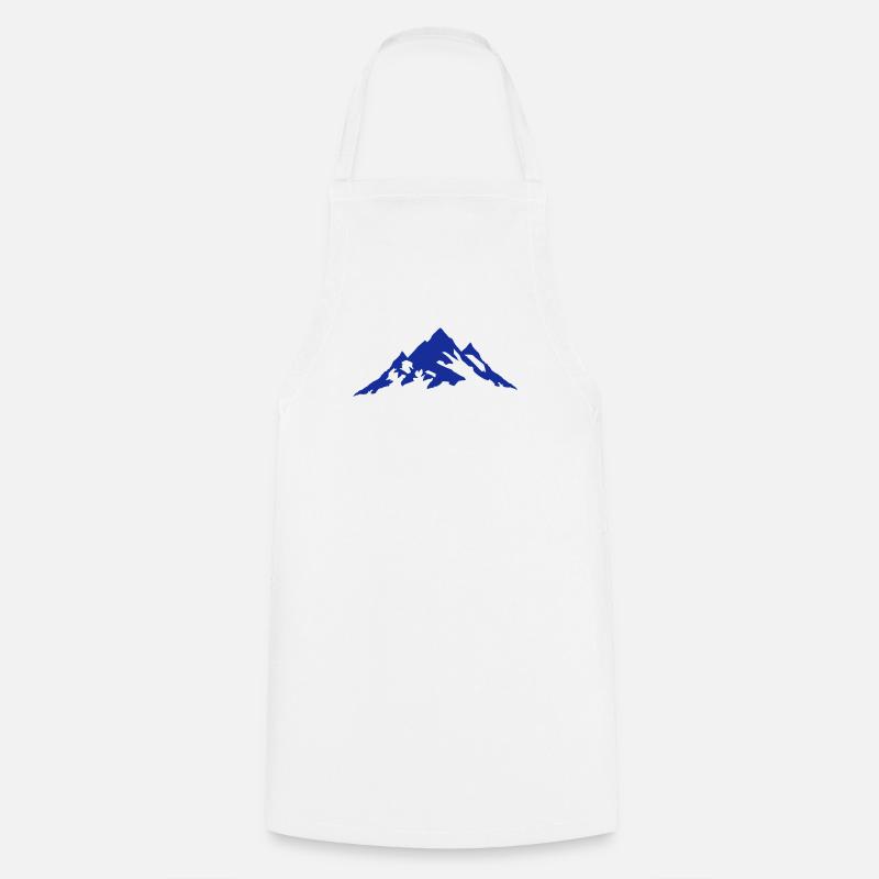 Mountain, Mountains - Montagne - Tablier de cuisine - blanc