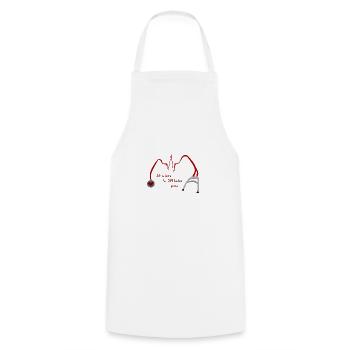 Les métiers de la santé avec cœur - Tablier de cuisine - blanc - Devant - AI Model Male 185 dark (185cm)