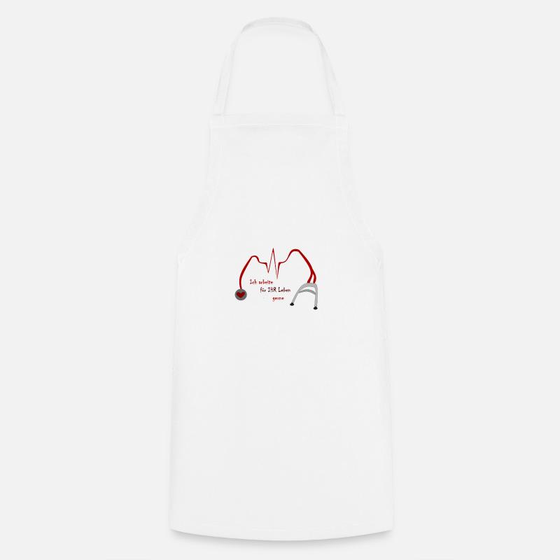 Medical professions with heart - Cooking Apron - white
