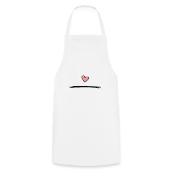 herz symbol linie liebe - Kochschürze - Weiß - Vorne - AI Model Male 185 dark (185cm)