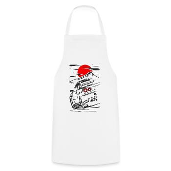 Skyline GTR R34 Illustration Turbo Boost Tuning - Cooking Apron - white - Front - AI Model Male 185 dark (185cm)