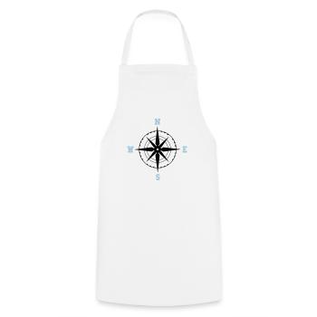 boussole 02 - Tablier de cuisine - blanc - Devant - AI Model Male 185 dark (185cm)