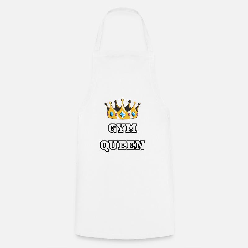 Gym queen - Cooking Apron - white