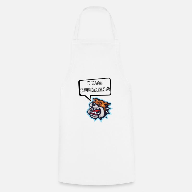 J’utilise des dumbells - Tablier de cuisine - blanc