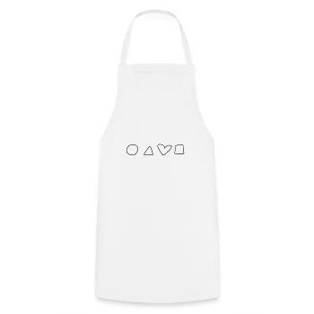 Shapes, Heart, Shape, Symbols, Circle - Cooking Apron - white - Front - AI Model Male 185 dark (185cm)