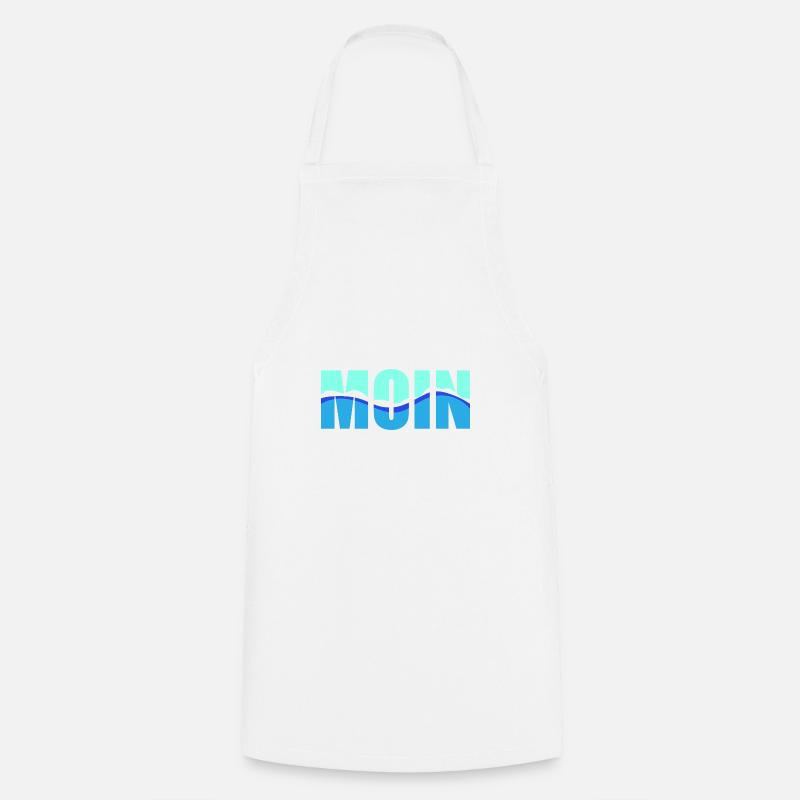 Moin - maritimes Design - Kochschürze - Weiß