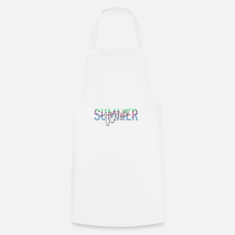 Heure d’été - Été - Vacances - Tablier de cuisine - blanc