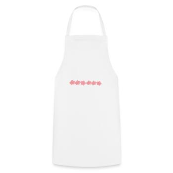 flowers blossom plant pink line icon - Cooking Apron - white - Front - AI Model Male 185 dark (185cm)