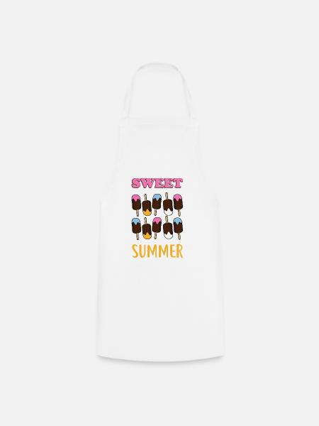 Süßer Sommer - Kochschürze - Weiß