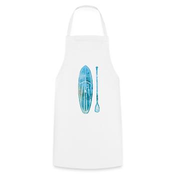 Stand Up Paddle Board SUP with Paddle Watercolor - Cooking Apron - white - Front - AI Model Male 185 dark (185cm)