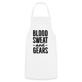 Blood, Sweat and Gears 1 clr - Tablier de cuisine - blanc - Devant - AI Model Male 185 dark (185cm)