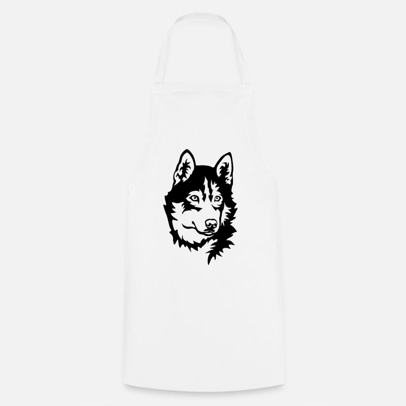 Husky Kopf - Kochschürze - Weiß