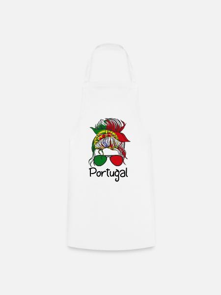 Portugal Flagge Used Look Portugiesische Fahne - Kochschürze - Weiß
