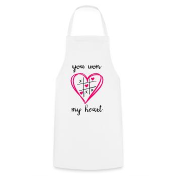 you won my heart - Kochschürze - Weiß - Vorne - AI Model Male 185 dark (185cm)