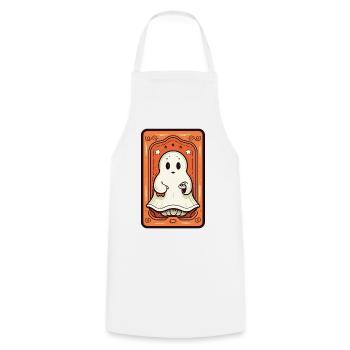 Orange Geist Tarot Karte - Kochschürze - Weiß - Vorne - AI Model Male 185 dark (185cm)