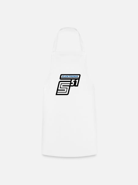 Simson S51 Electronics Emblem (Colors Changeable) - Cooking Apron - white