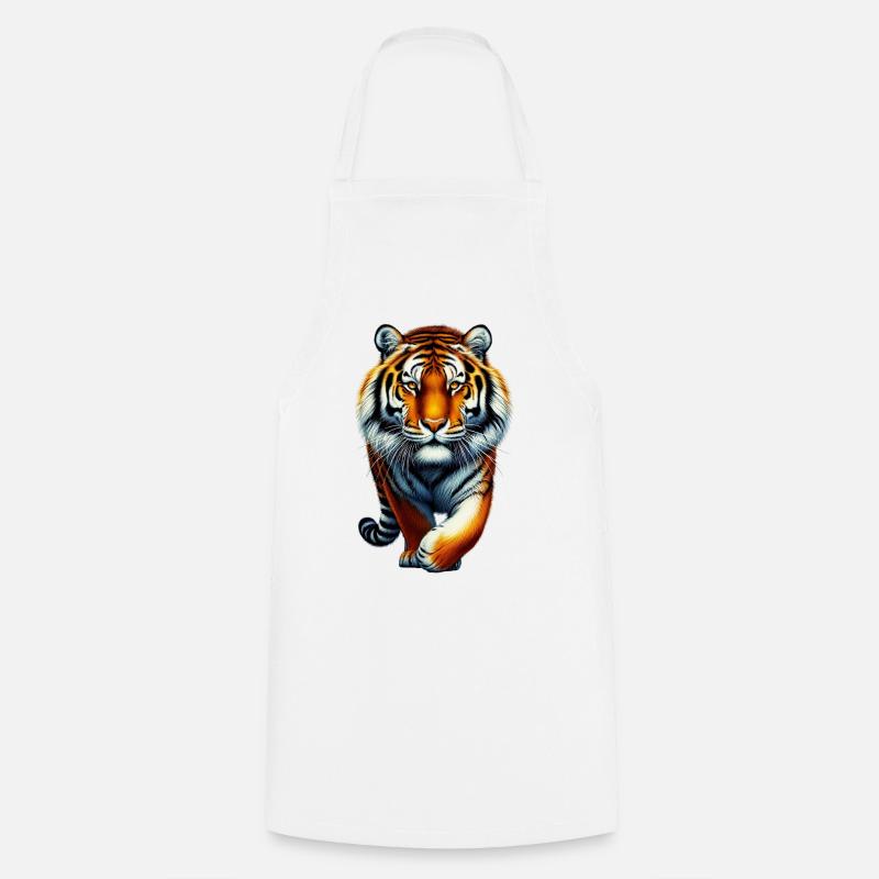 Tiger - Kochschürze - Weiß