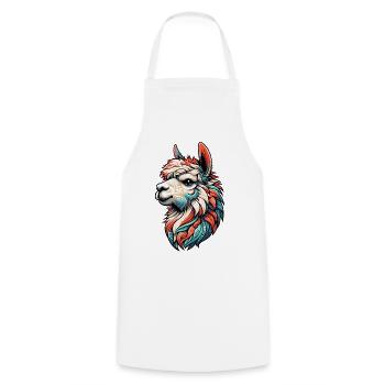 Alpaca - Cooking Apron - white - Front - AI Model Male 185 dark (185cm)