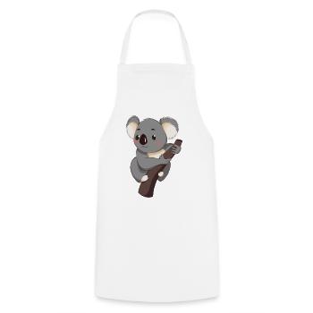 Koala - Kochschürze - Weiß - Vorne - AI Model Male 185 dark (185cm)