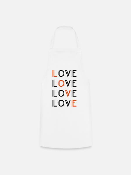 Love / Liebe - Kochschürze - Weiß