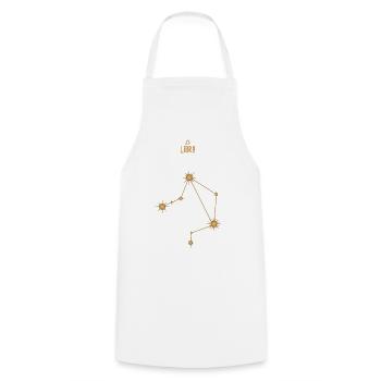 Libra Zodiac Sign Star Constellation Golden Tones - Cooking Apron - white - Front - AI Model Male 185 dark (185cm)
