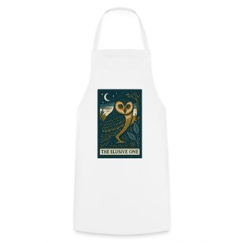 Hibou mystique sous le ciel nocturne - Tablier de cuisine - blanc - Devant - AI Model Male 185 dark (185cm)