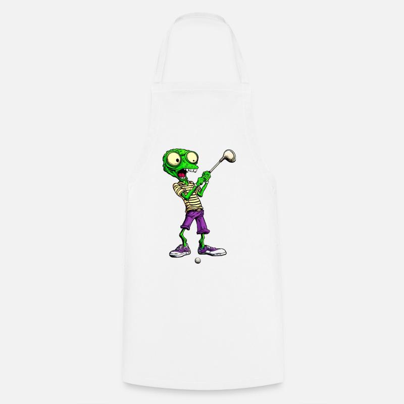 Golf Aliens - Cooking Apron - white
