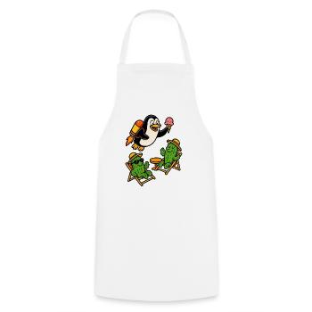 Jetpack Penguin - Cooking Apron - white - Front - AI Model Male 185 dark (185cm)