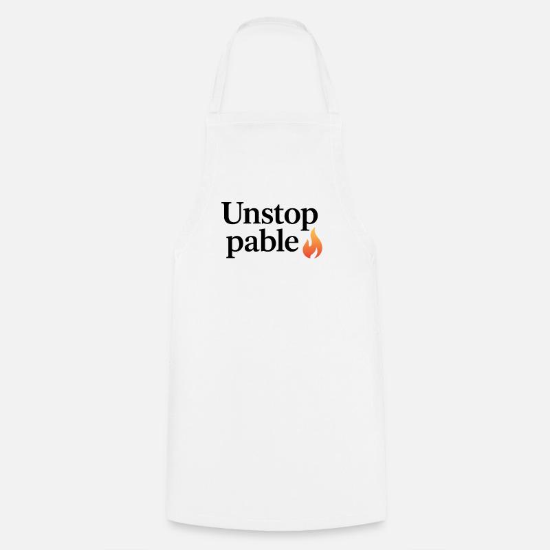Unstoppable Flame - Cooking Apron - white