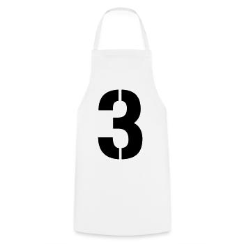 3 - Kochschürze - Weiß - Vorne - AI Model Male 185 dark (185cm)